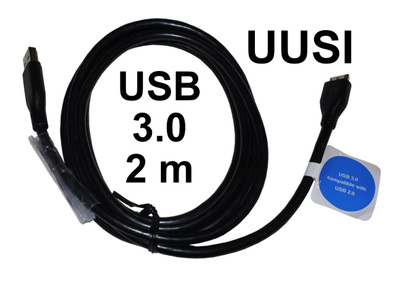 UUSI USB 3.0 KAAPELI 2 m. - ILMAINEN TOIMITUS