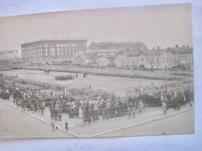 Valokuva Viipuri 1919 Suojeluskunta Vapaussota 1. Vuosipäivä