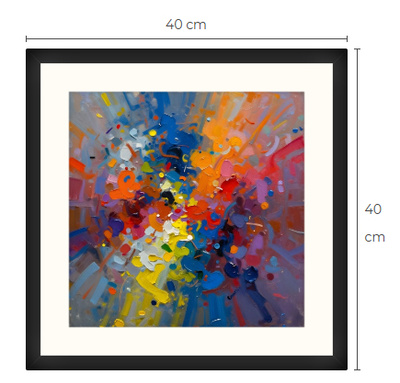 Uusi uniikki abstrakti art print taulu 40 cm x 40 cm