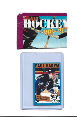 PAUL KARIYA - DUCKS - 1996-97 PANINI STICKERS # 153
