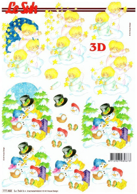 3D KUVA "°ENKELIT & TÄHDET....LUMIUKOT"° /Le Suh