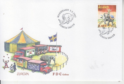 Åland FDC 2002 Sirkus