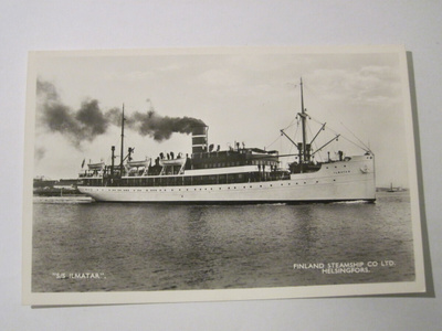 VANHA Postikortti Laiva ilmatar 1950-luku
