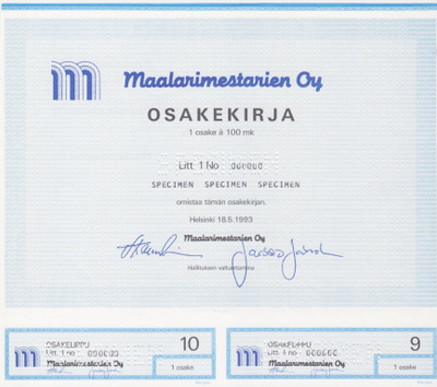 OKK 1993 Maalarimestarien Oy spec, Helsinki