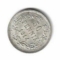 50p 1914 lähes unc