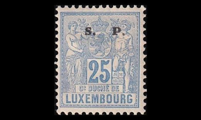 Luxemburg 42D * Virkamerkki 25 C (12½) (1882)