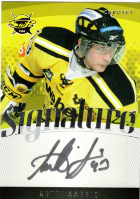 2011-12 Cardset ANTTI AARNIO SaiPa Signature nimmari