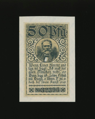 Saksa Notgeld 50 Pfennig, Stavenhagen 1.11.1919