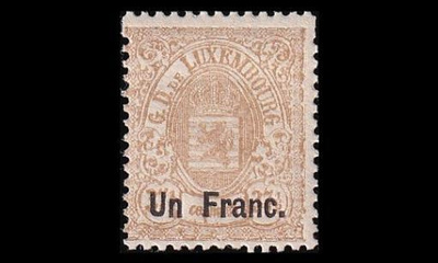 Luxemburg 36 * Vaakuna 1 Fr / 37½ C (13) (1875)