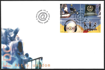 FDC Åland 1998 ÅV 6 Nuorison harrastuksia LaPe ÅL 136-139