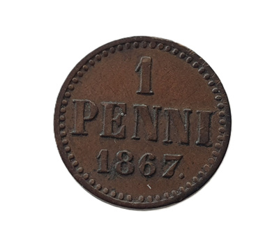 1 penni 1867 - hyväkuntoinen!