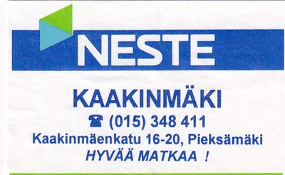 Pieksämäki, Kaakinmäki , NESTE   6/8