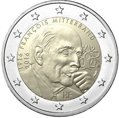 ** RANSKA 2€ 2016 Mitterrand pillerissä **
