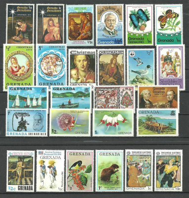 GRENADA Karibia suuri levyllinen postituoreita **