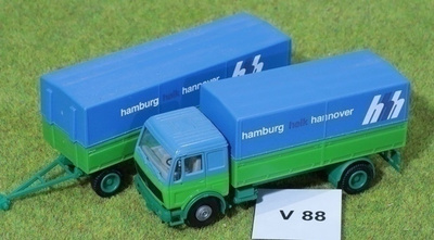 #V88 Pienoisrautatiehen täysperävaunu MB, 1:87