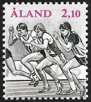 Åland 1991 ÅBL 1 Islands Games Juoksu 2,10 mk ** LaPe 050