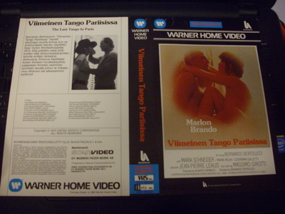 Vhs kansipaperi Fix  -  Viimeinen tango Pariisissa