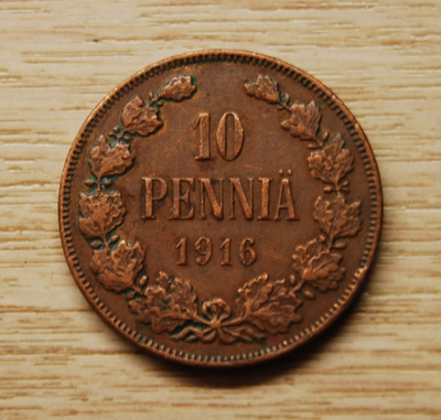 10 Penniä 1916 Nikolai II