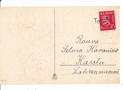 VANHA Postikortti Rivileima Tavola 1940-l Lohja Nummi Pusula