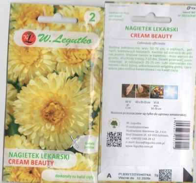 Kehäkukka "Cream beauty" siemenet #