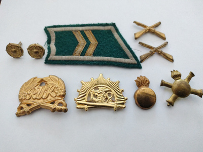 SA- militaria kaulus-merkki, satiaiset