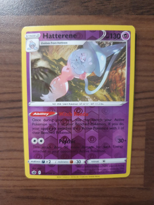 Pokemon Hatterene 073/198 Reverse holo Rare