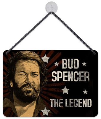 BUD SPENCER THE LEGEND TIN SIGN	(41 993)	16,5cm x 11,5cm,		A