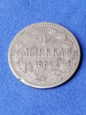 1 Markka 1865 Hopearaha
