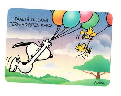 "°TÄÄLTÄ TULLAAN TERVEHDYSTEN KERA!°" -KORTTI / Tenavat