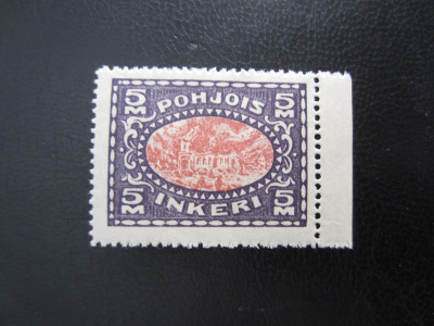 1920 Pohjois-Inkeri 5 mk violetti / karmiini **