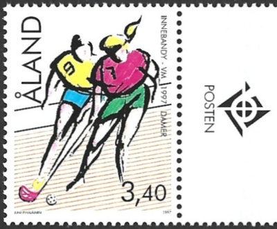 Ål 1997 Salibandy 3,40 mk välilöpari logo ** LaPe 127