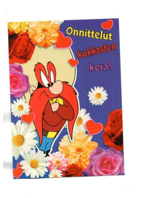 °°ONNITTELUT KUKKASTEN KERA!°° -KORTTI /PALETTI,Viiksi-Vallu
