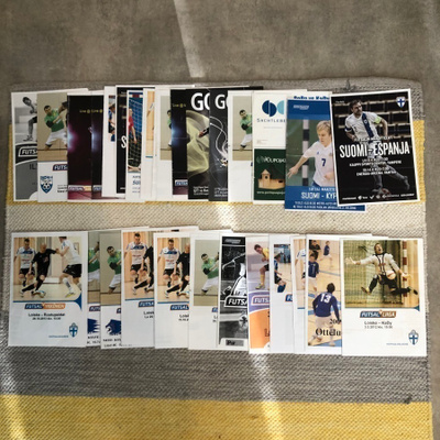 Futsal-otteluohjelmat. 29 kpl.