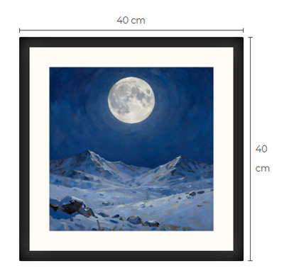 Uusi uniikki kuu art print taulu 40 cm x 40 cm