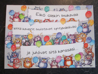KULKEMATON SYNTYMÄPÄIVÄVIERAINA ERIVÄRISIÄ KISSOJA PALJON