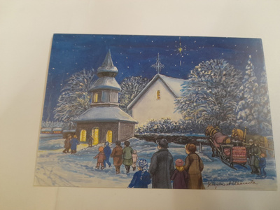 Pitkäranta: Joulukirkkoon menijät
