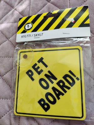 Pet on board kyltti
