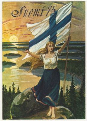 Suomi 75v Suomen lippu