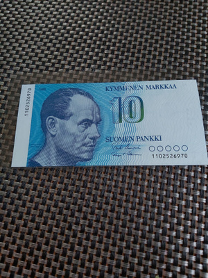 Pakka sileä 10mk seteli 1986