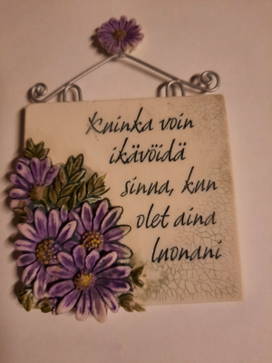 Jääkaappimagneetti tekstillä