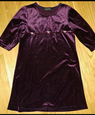 Tumma violetti mekko 128cm