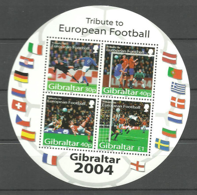 JALKAPALLO urheilu pyöreä blokki GIBRALTAR 2004 **