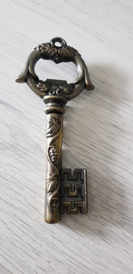 Vintage messinki pullonavaaja / Korkkiruuvi viinipullon