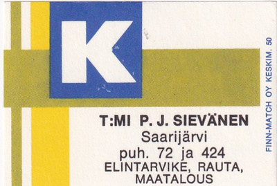 Saarijärvi, T:mi P. J. Sievänen     6/5