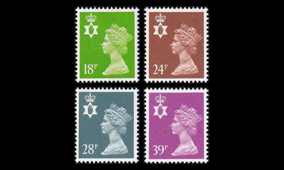 Iso-Britannia NI_59-62C ** Pohjois-Irlanti Elisabeth (14¾:1