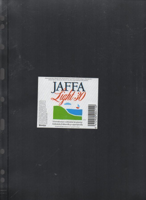 OY Mallasjouma, Lahti  JAFFA Light 30  Etiketti