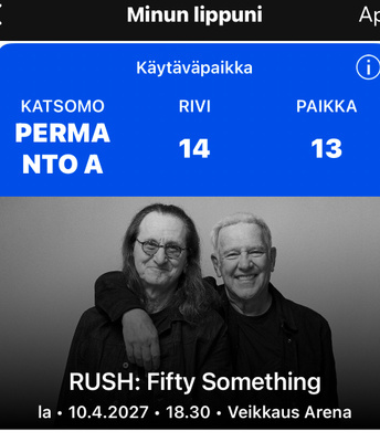 RUSH 1 A-permantolippu