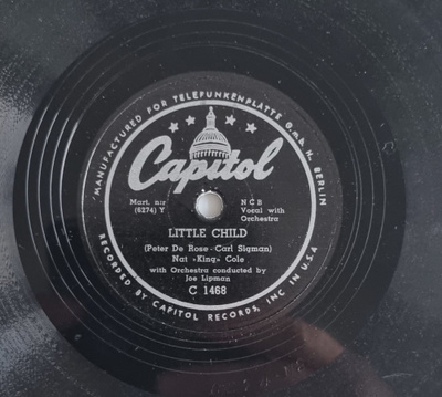 Savikiekko 1951 - Nat "King" Cole - Capitol C 1468