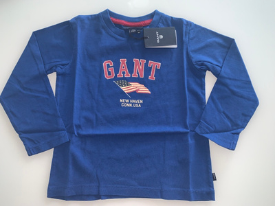 GANT poikien sininen lippu PAITA 92 cm, UUSI