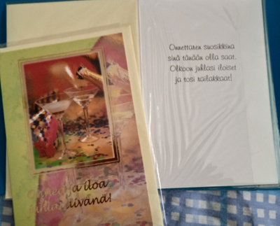 2-OSAINEN KORTTI - ONNEA JA ILOA JUHLAPÄIVÄNÄ